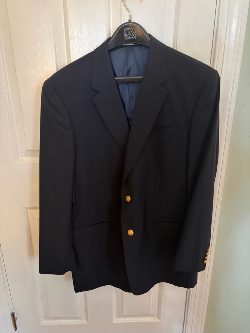 Jos. A. Bank Men's Navy Blazer with Gold Buttons
